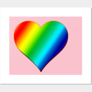 Rainbow Heart Posters and Art